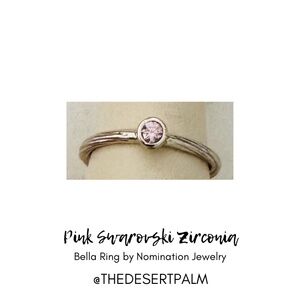 Nomination Bella Pink Swarovski Zirconia Ring ✨ | Sterling Silver | Size 7.5